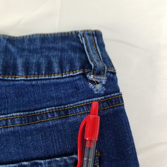 Refuge Jeans Womens Size 2 Mid Rise Skinny Leg Destroyed Medium Wash Blue Denim - Picture 14 of 15